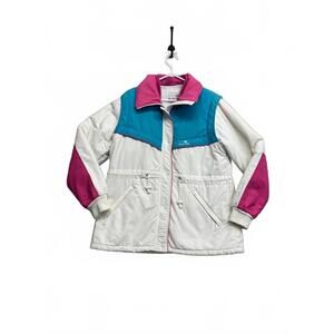 Vtg 90's Powder Ridge Colorblock Winter Ski Jacket THERMOTHIN Womens Sz 18